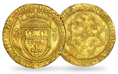 Monnaie ancienne en Or « Ecu d'or à la couronne Charles VII »